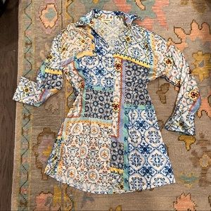 Pink Ripple dress fits like a medium